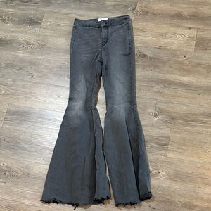 Free People Charcoal Flare Jeans